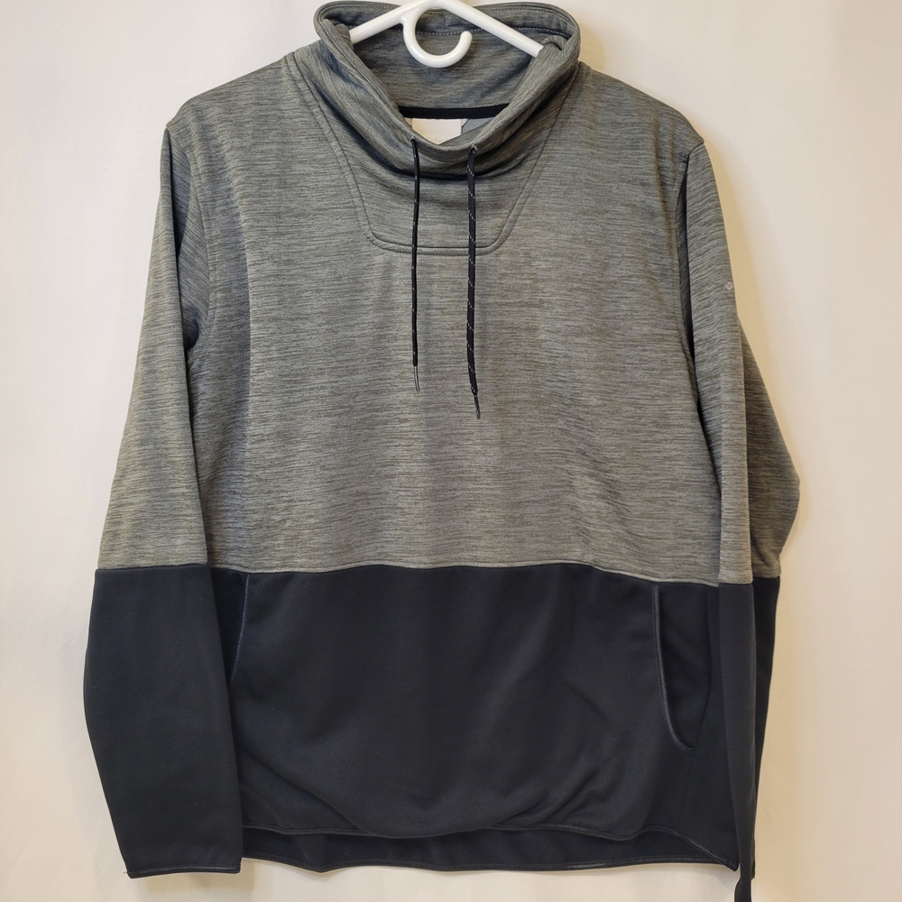 Women's Columbia Light Gray And Black Cowl Neck Pullover XL